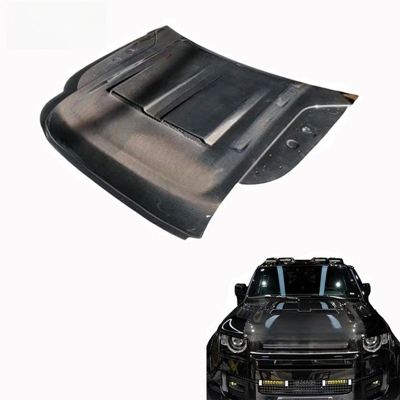 For  Defender Hood Bonnet Cover in Carbon Fiber 100/90 Design New Condition